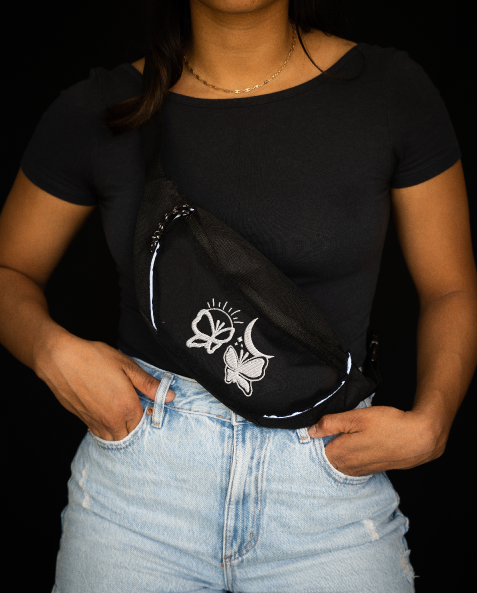 Butterfly Embroidered Fanny Pack